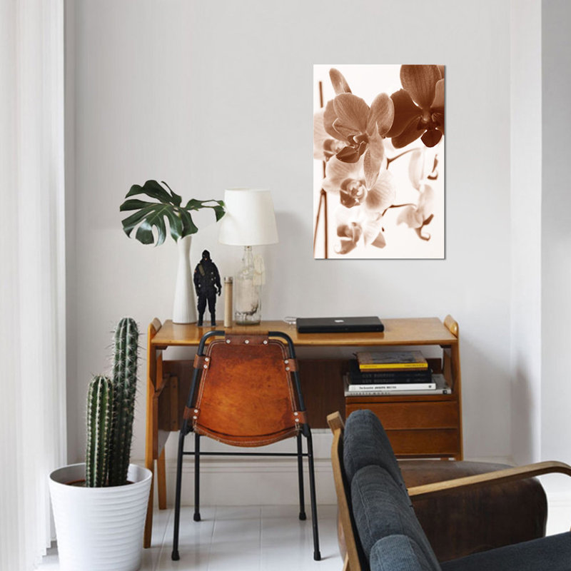 « rêvey orchidéess i », impression sur toile, H 12 po x l 8 po x P 0,75 po, Toile tendue, Pas de tapis