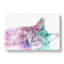 Colourful Abyssinian Cat in Abstract - Wrapped Canvas-55317310