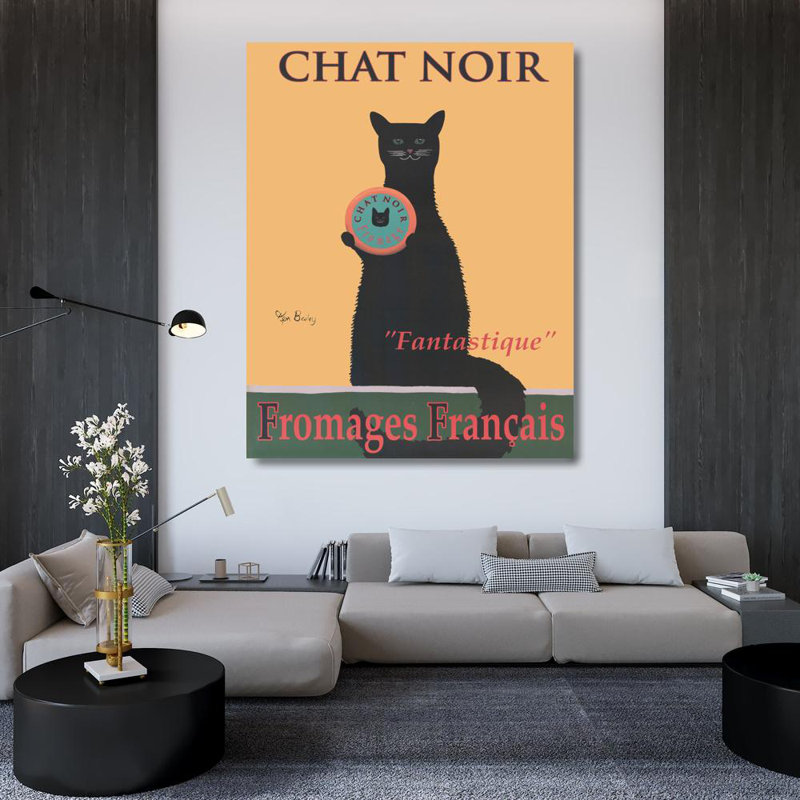 Chat Noir, 46" H x 36" W