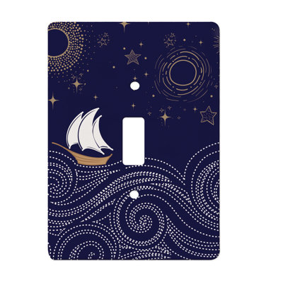 Stormy Seas Ceramic Single Toggle Switchplate