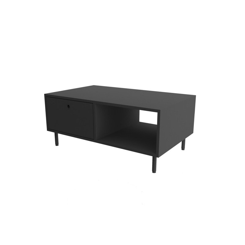 Stylish Coffee Table, Anthracite, 39.4 x 16.9 x 23.6 inches | 100% Melamine Coated Particle Board, Thickness: 0.7 inches | Modern Design, Durable & Easy to Clean | Perfect for Living Room & Home Decor