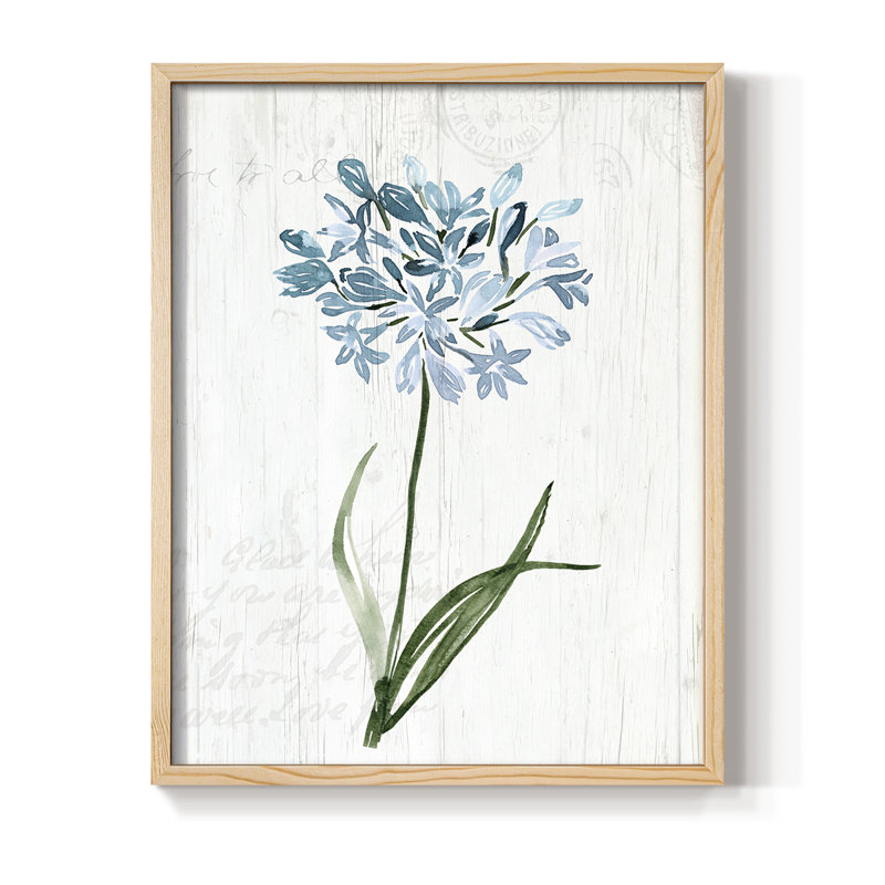 «Garden Botanical I», reproduction encadrée - bois massif, H 30 po x l 24 po, Naturel