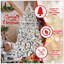 Arbre de Noël floqué avec 350 lumières colorées et 36 pommes de pin naturelles - 888 pointes en PVC enneigées, branches articulées, support en métal stable, installation facile-937746253