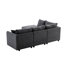Élégant tissu en tissu d'ameublement modulaire en forme de L avec rayures verticales et tissu d'ameublement robuste-1008834850