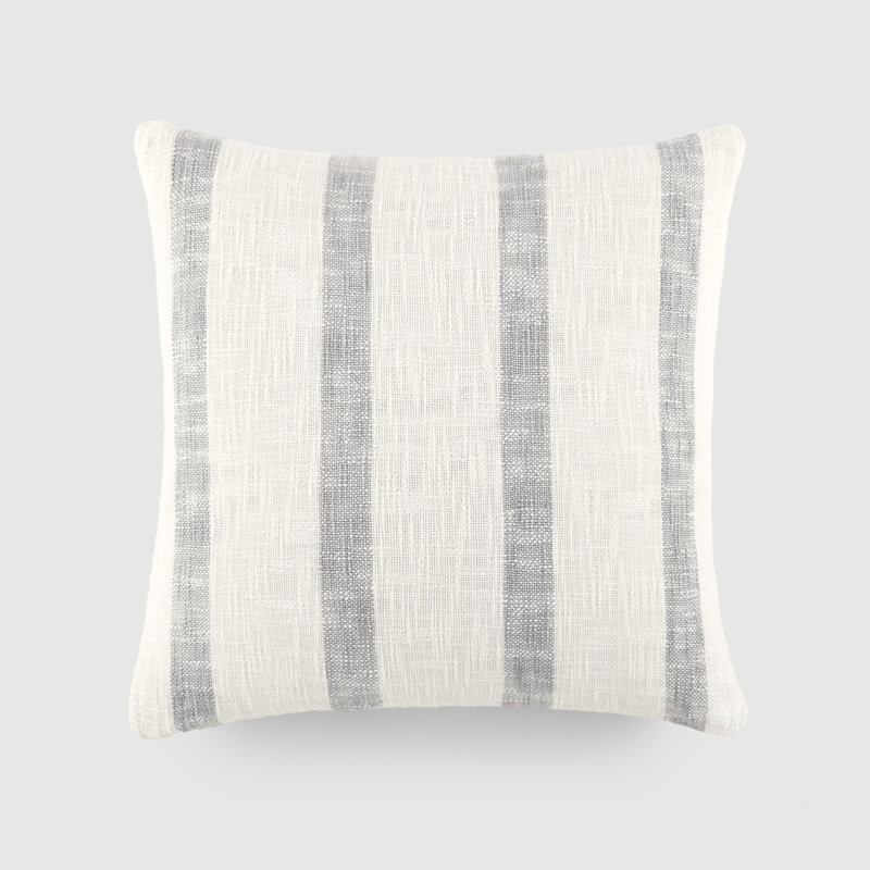 Coussin décoratif en coton teint en laine avec auvent rayé