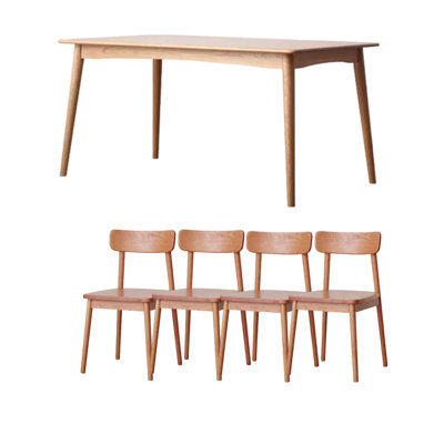 Table rectangulaire en bois massif domestique simple