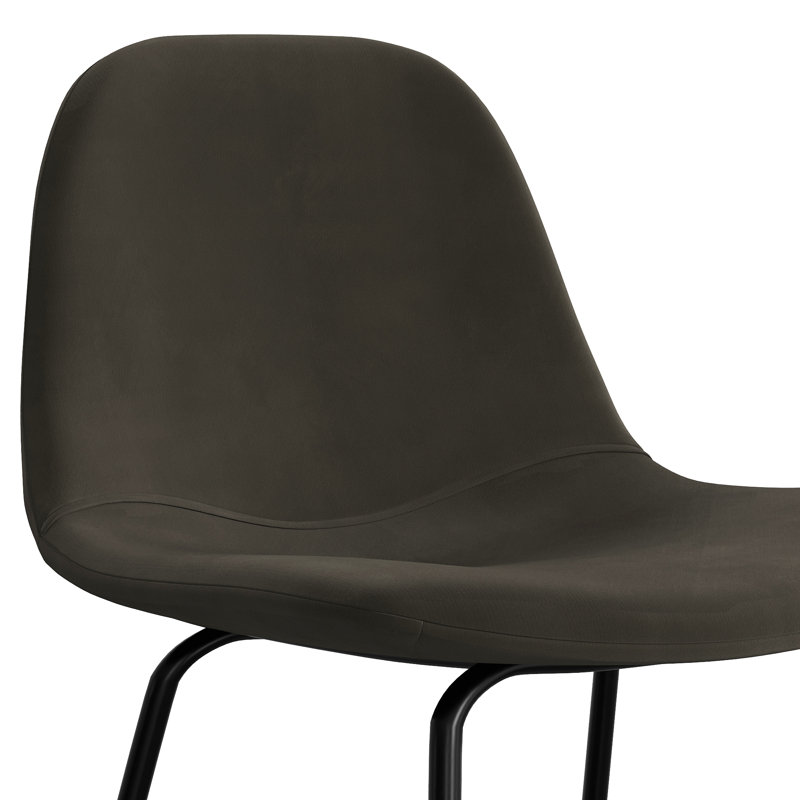 Tabouret de bar et de comptoir Kinlaw, Tabouret de comptoir (siège d’une hauteur de 23, Velours Bella Performance