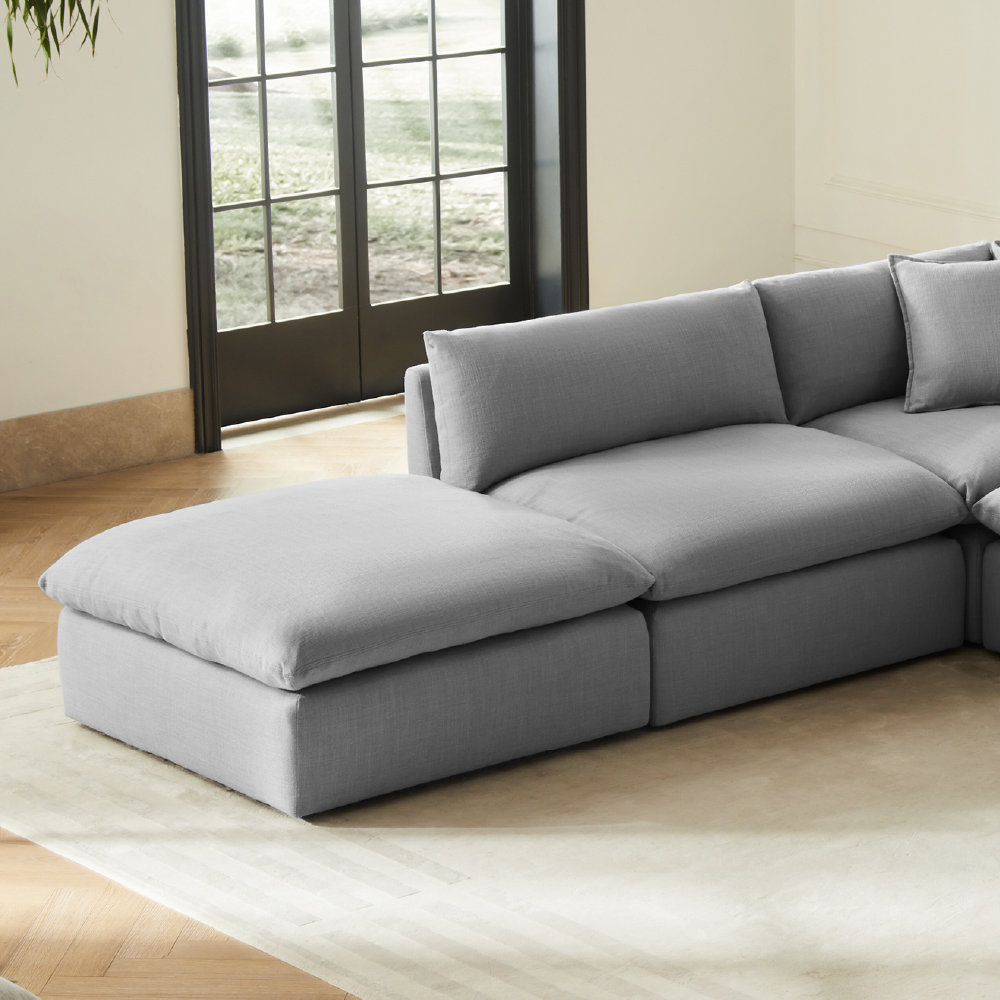 Annabella 41" Ottoman, Effie Gray Performance Weave