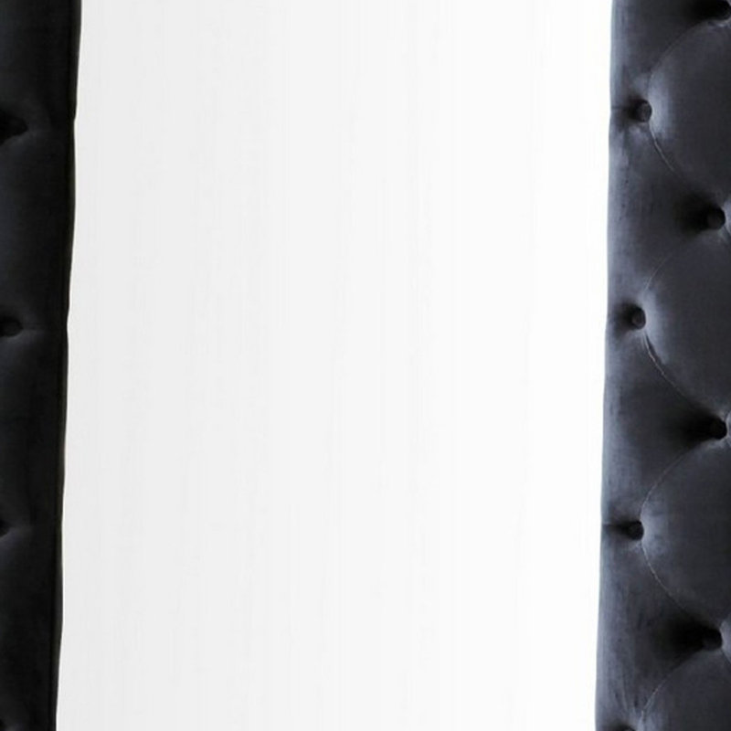 Sinaia Tufted Floor Mirror, Black