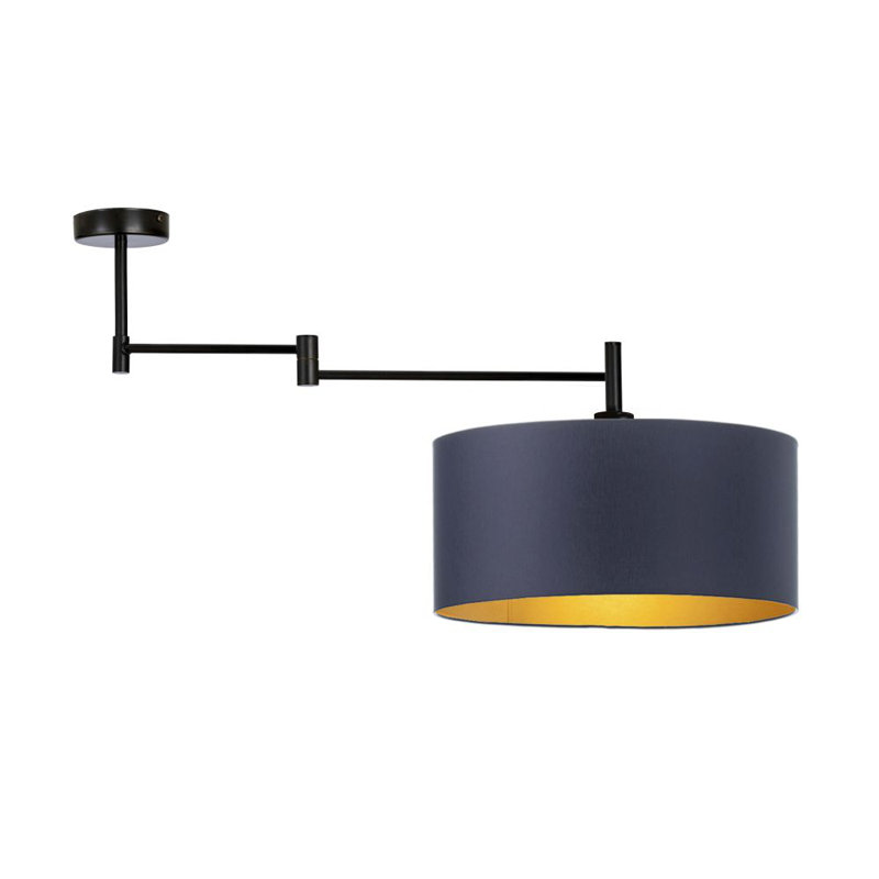 Moses Fabric Semi Flush Mount, Navy