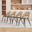 Faux Leather Rattan Back Dining Chairs-2042356577