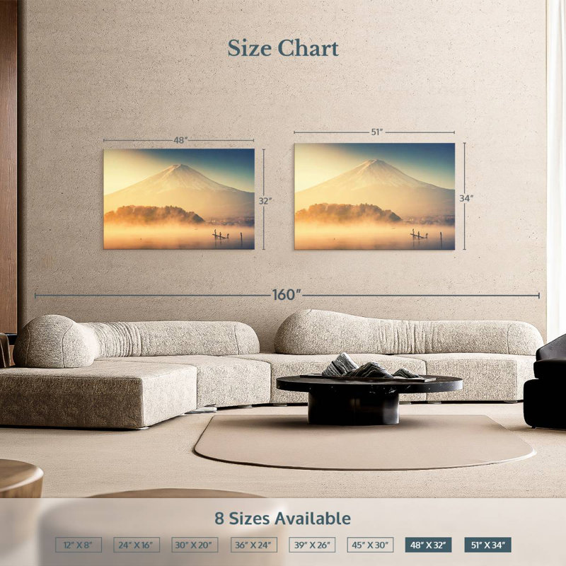 Alvord Brilliant Mount Fuji, 34" H x 51" W