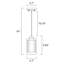 Luminaire suspendu en nickel brossé à 1 lumière Rosetto-1168143516