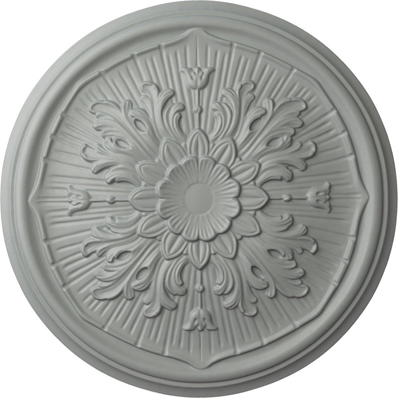 Primed White Urethane Decorative Ceiling Medallion 15.75"
