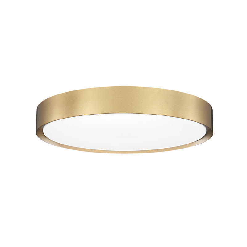 Plafonnier encastré 1 lumière Asalah, Or, H 3 po x l 20 po x P 20 po