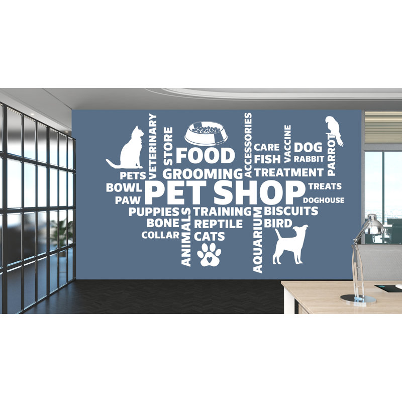 Animalerie décoration murale animaux autocollant mural chat chat entreprise ouvrier animalerie décoration de bureau animaux autocollants murale cadeau unique 477RS