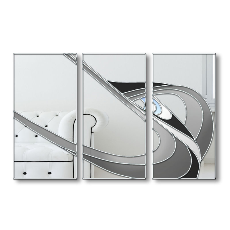 Feld Flat Wall Mirror, Grey