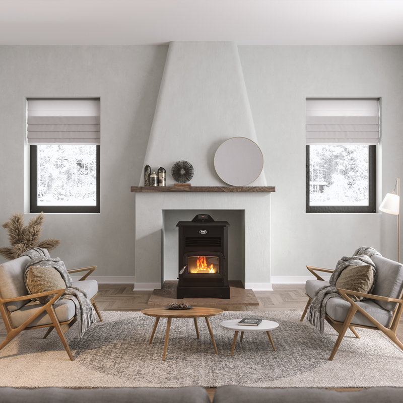Ashley 2200 Sq Ft Pedestal Pellet Stove 170 Lb Hopper - Wifi
