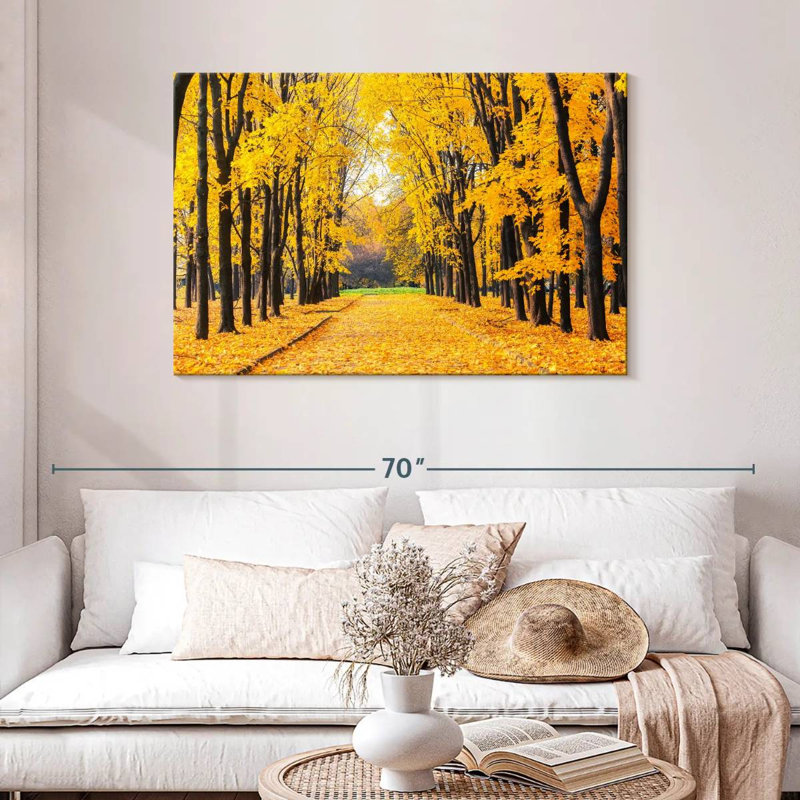 Chemin d'automne doré Alvord, H 30 po x l 45 po