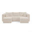 Canapé modulaire compact en velours côtelé compact avec un style minimaliste moderne-386844952