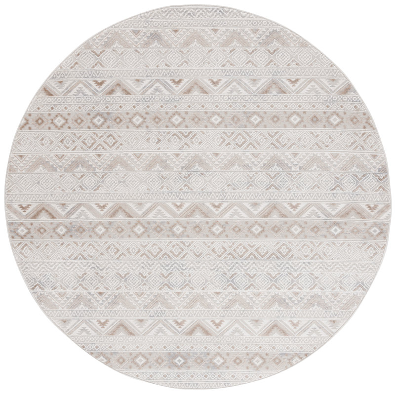 Kaleel Performance Southwestern Rug, Round 6'7"