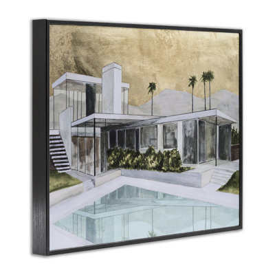 Estampe numérique de piscine tropicale chic, design par Michael Willett