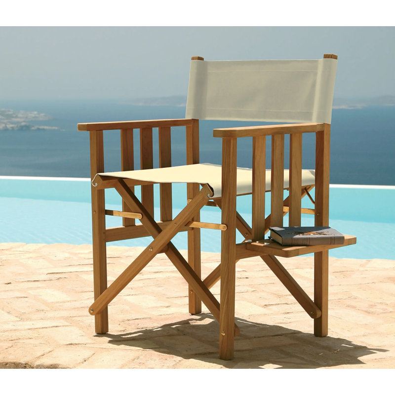 Safari Outdoor Teak Dining Armchair, Pepper