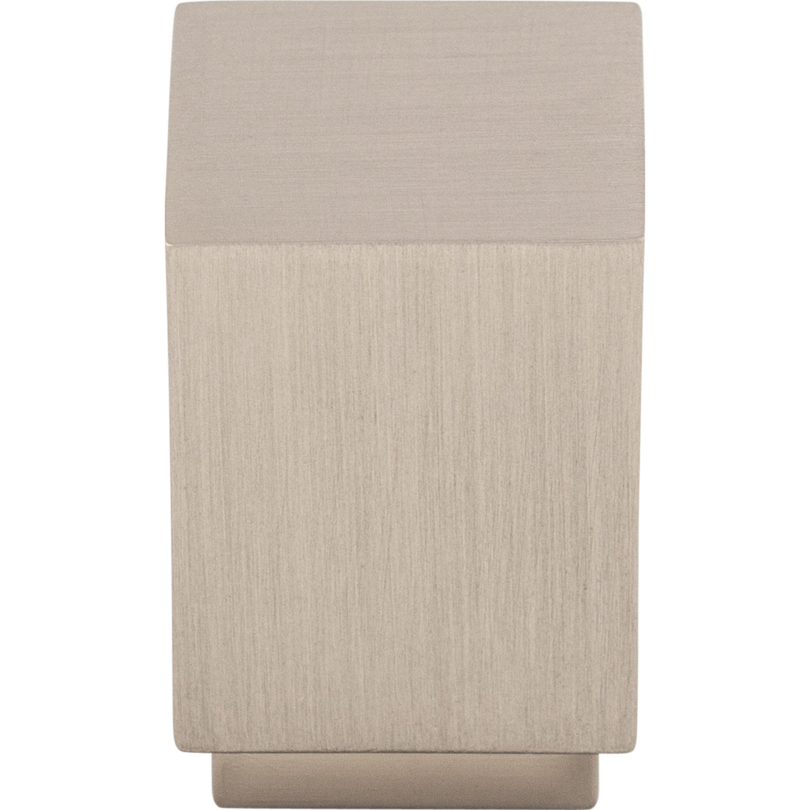 Linear 3/4" Length Square Knob, Brushed Satin Nickel
