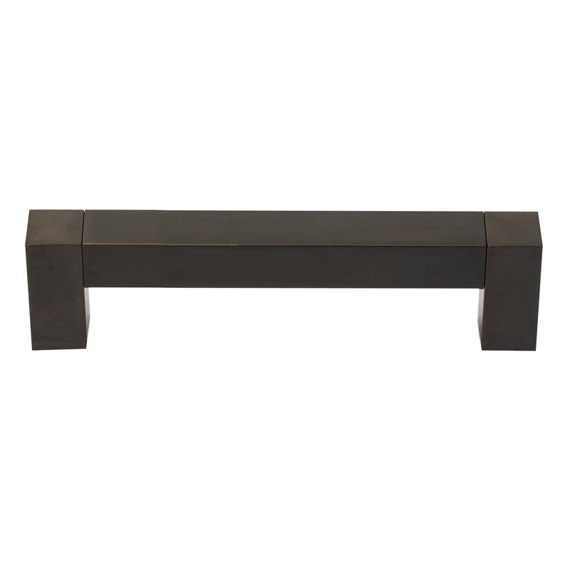 Poignée barre Block, Bronze chocolat, 3''
