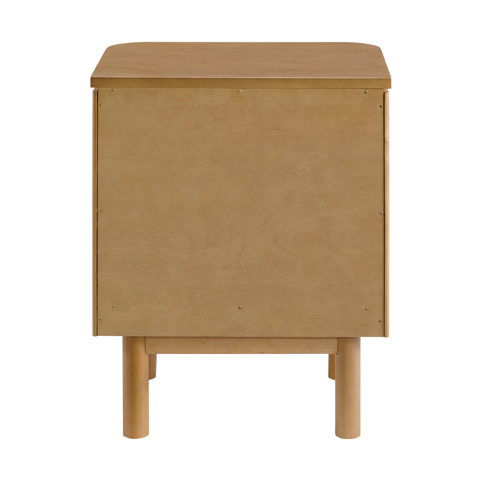 2-Drawer Reeded Eucalyptus Nightstand,  Reeded Birch