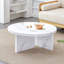 Table basse blanche, 31,4 pouces pour les espaces de vie, la construction et les tables pratiques