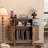 Round Record Player Stand With Charging Station, Turntable Stand Table With Open Storage, Audio Rack-1412725777