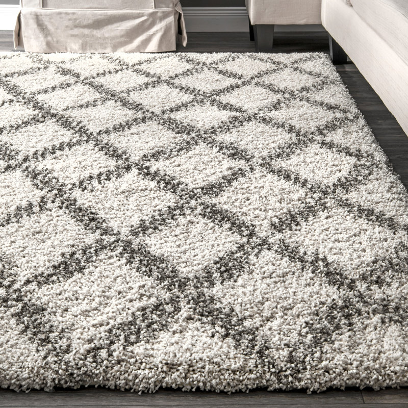 Tapis ivoire à motif géométrique Johnsburg, Rectangle 4 pi x 6 pi