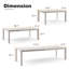 Patio Dining Set Extendable Table,