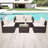 5 Piece Lounge Chair with Cushions-2021781041