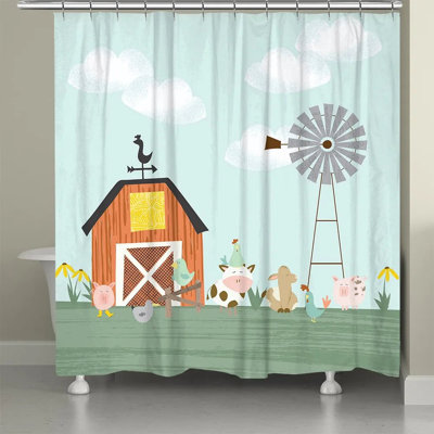 Rideau de douche Farm Yard Family