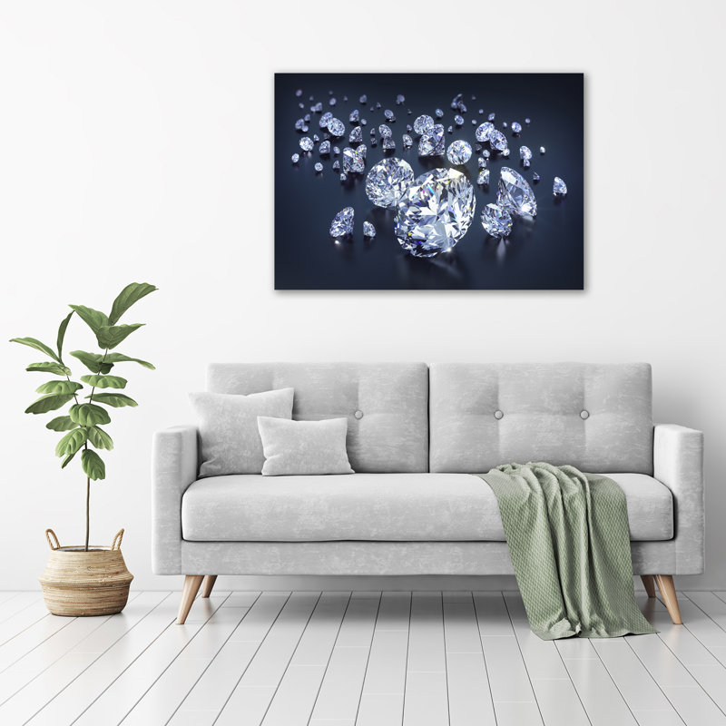 Diamonds - No Frame Print on Glass
