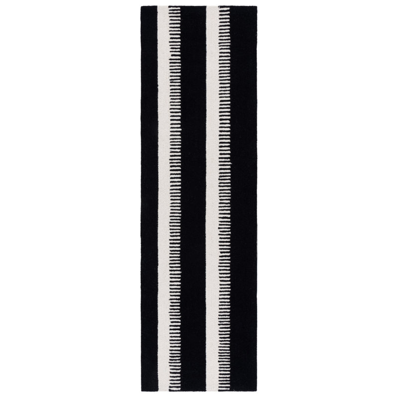 Genre 153 Hand Tufted Wool Pile Striped Rug, Runner 2'3" x 8'