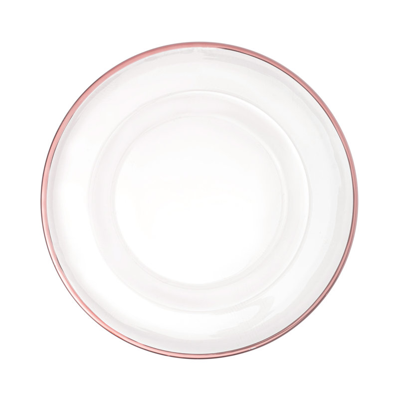 Chargeur en verre 13 "Mccabe, Or rose