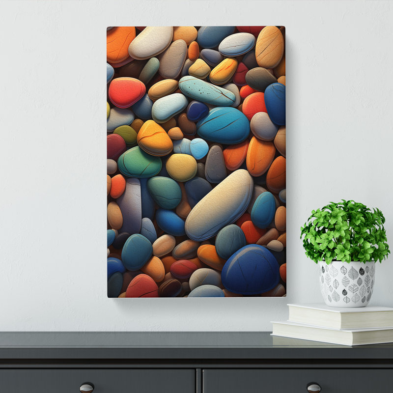 Pebbles Digital - Wrapped Canvas, 50cm H x 35cm W x 3cm D