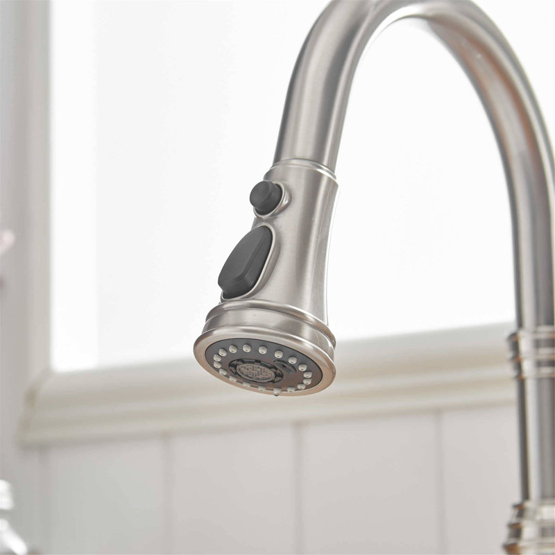 AWZTOO Pull Down Kitchen Faucet, Brushed Nickel