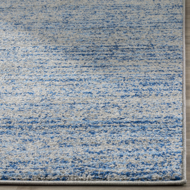 Riebe Abstract Gray Area Rug, Rectangle 5'1" x 7'6"