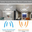 Ventilateur de plafond rétractable moderne 42 pouces avec lumière et télécommande Lahela