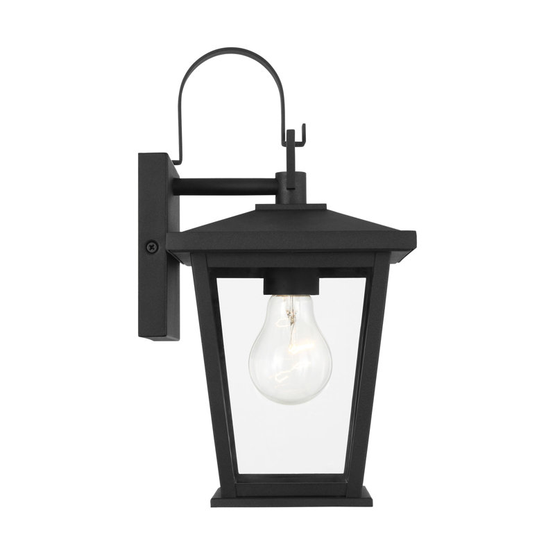 Linton Small Lantern from Generation Lighting , 12.625" H x 6.5" W x 7.25" D, Textured Black