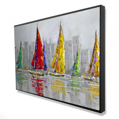 " Sailboats In The Wind "