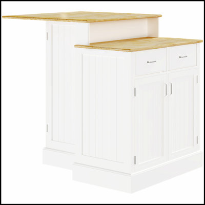 Versatile White Kitchen Island with Spacious Storage Cabinet, Perfect for Modern and Functional Kitchens