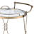 Zekera Champagne Finish Serving Cart