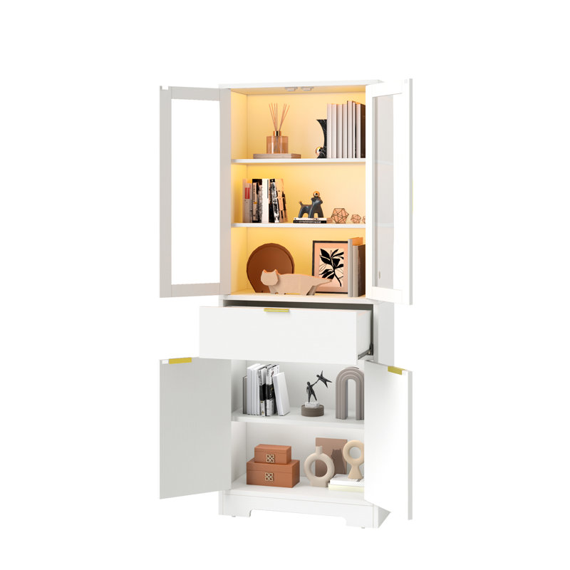  Bibliothèque standard H 65 po x l 23,6 po, Blanc