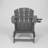Folding HDPE Adirondack Chair with Dual Cup Holder Wood Texture-1020109653