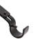 Black Aluminium Alloy, Resin Adjustable 3cm Bay Window Single Curtain Rod-1389288475